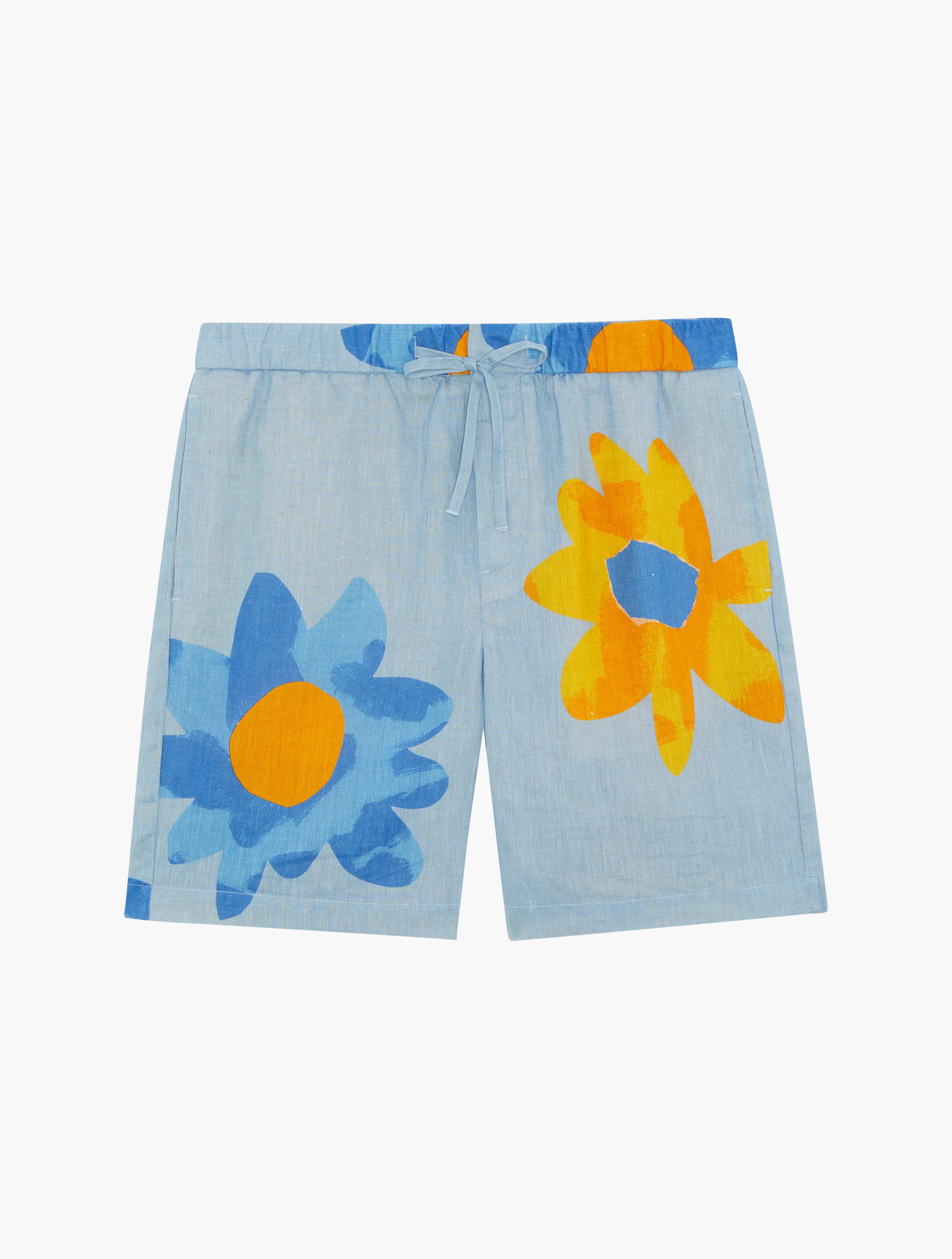 FLORAL FELIPE LINEN SHORTS