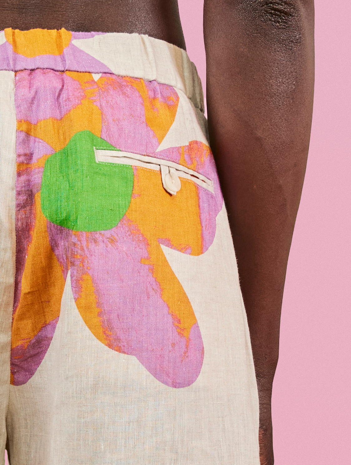 FLORAL FELIPE LINEN SHORTS