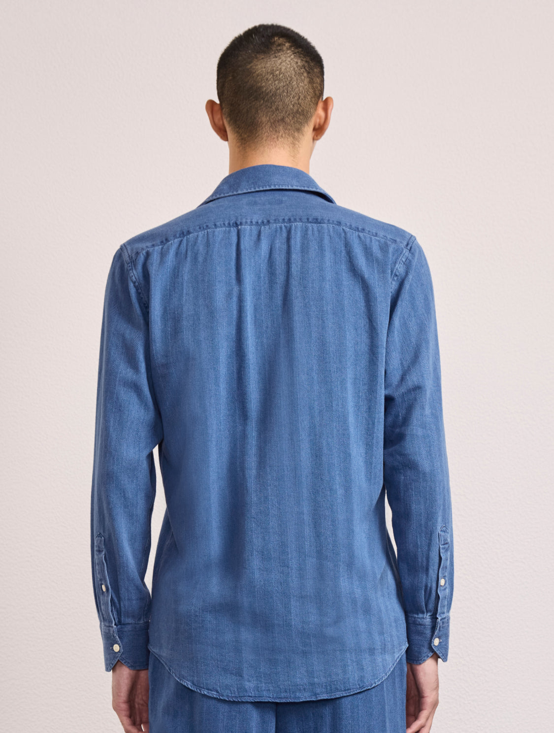 EMILIO HERRINGBONE DENIM SHIRT