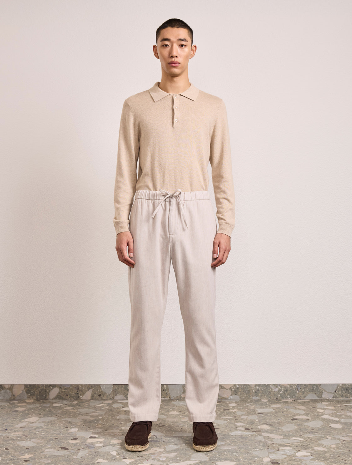 OSCAR COTTON-CASHMERE TROUSERS