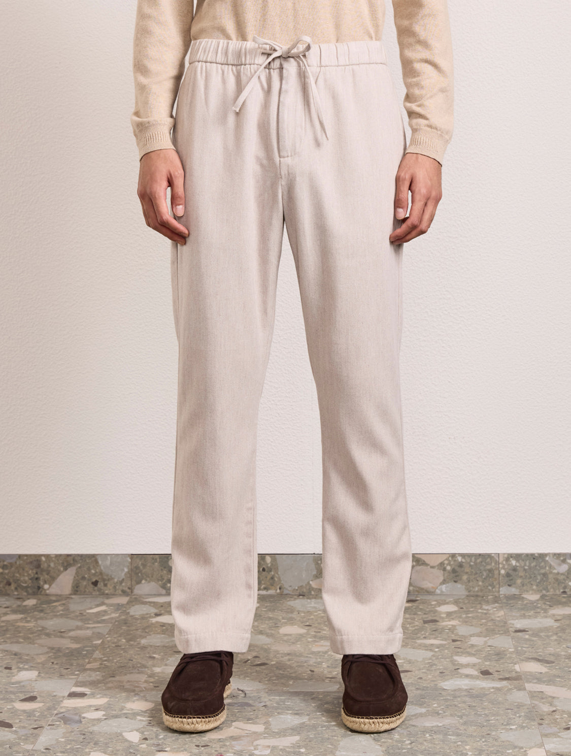 OSCAR COTTON-CASHMERE TROUSERS