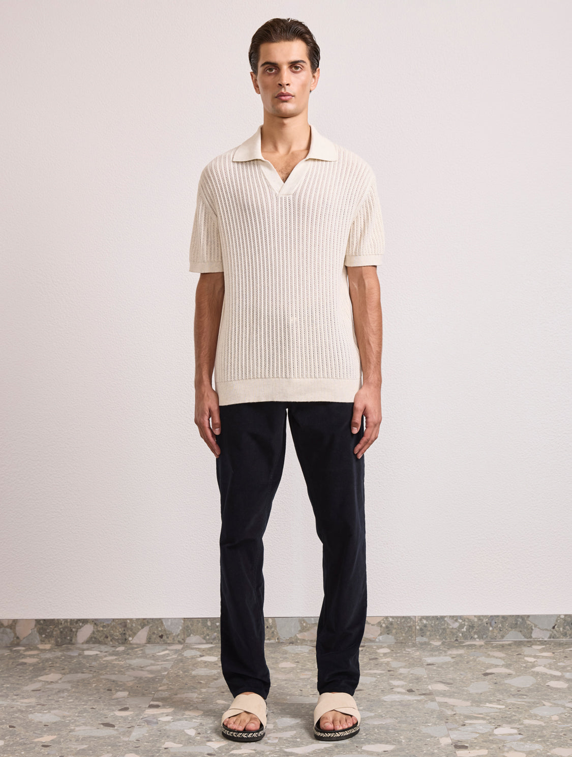 RINO CHAIN STITCH KNIT POLO