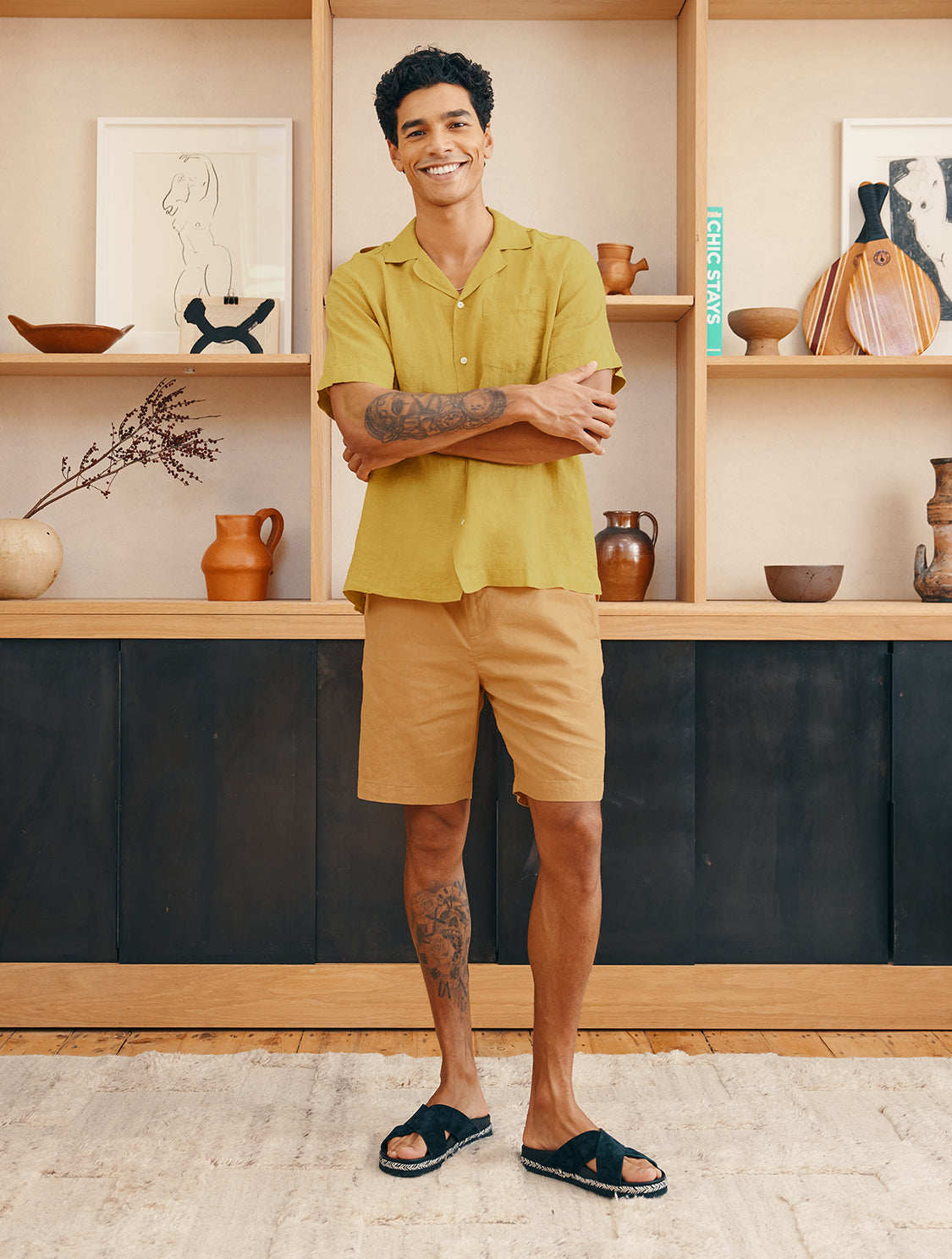 FELIPE TWILL LINEN SHORTS