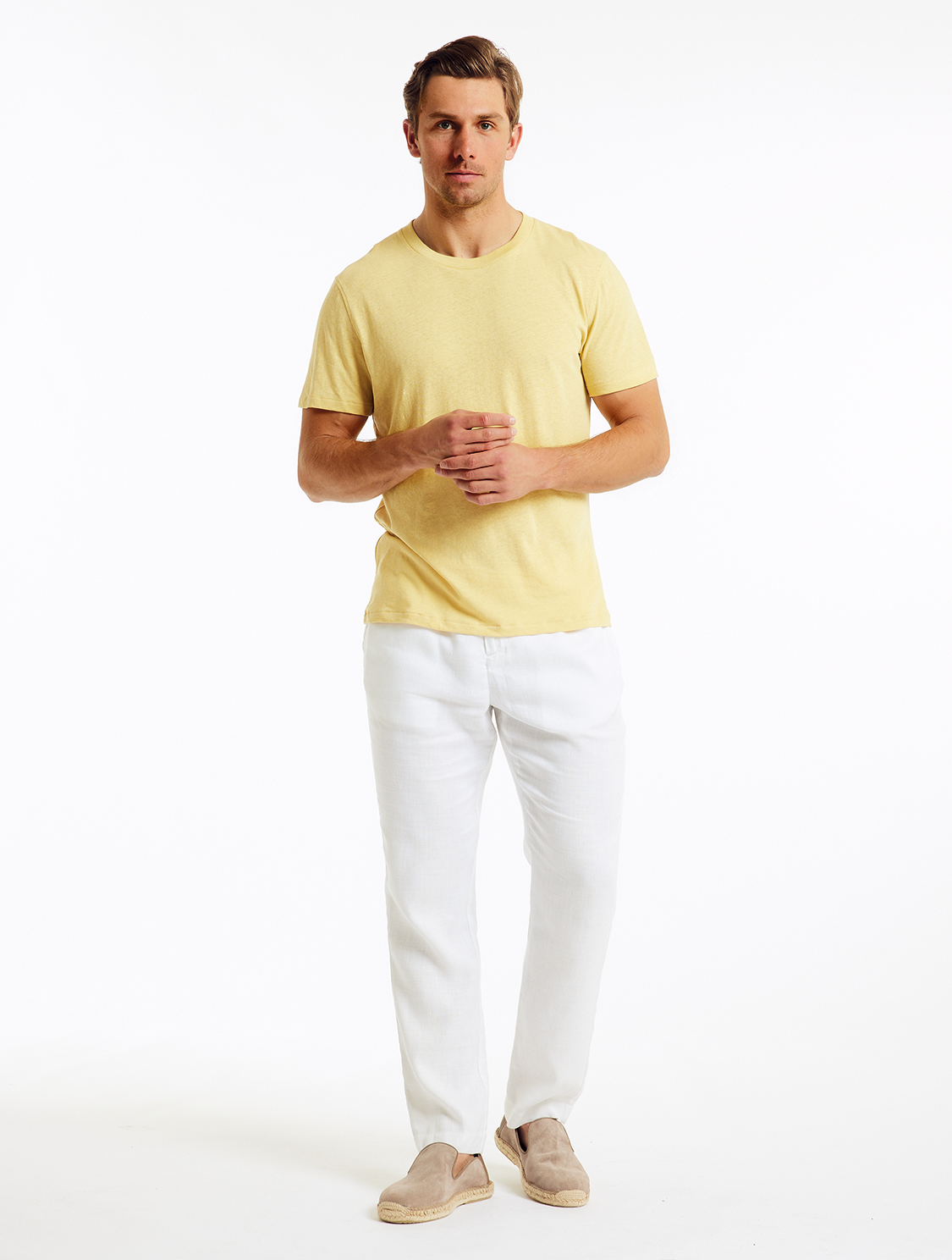 LUCIO LINEN-COTTON T-SHIRT