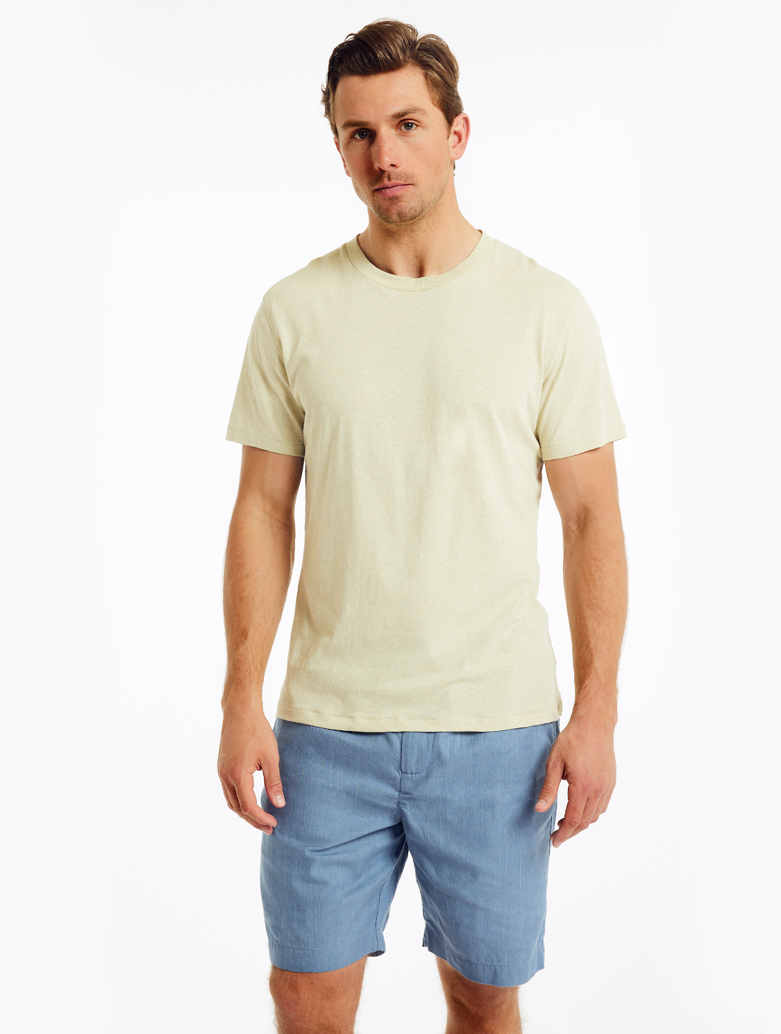 LUCIO LINEN-COTTON T-SHIRT