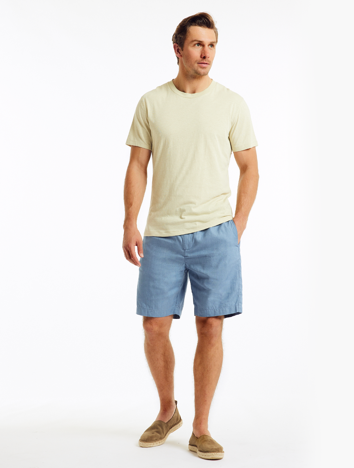 LUCIO LINEN-COTTON T-SHIRT