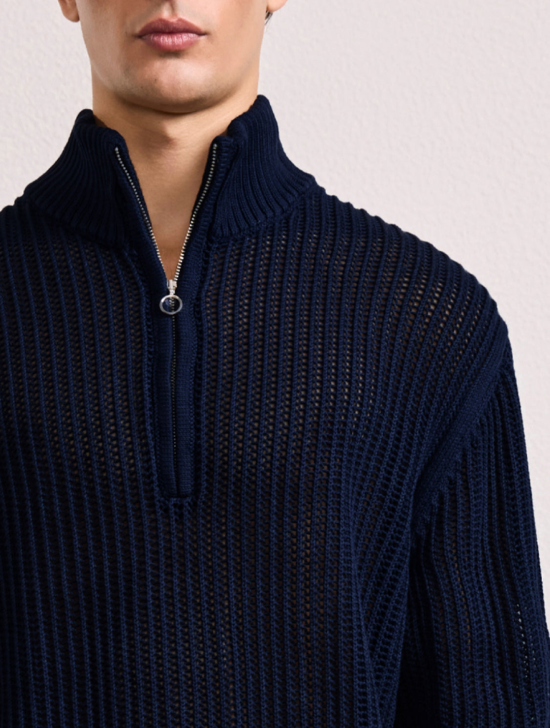 MAXIMO HALF-ZIP KNIT SWEATER