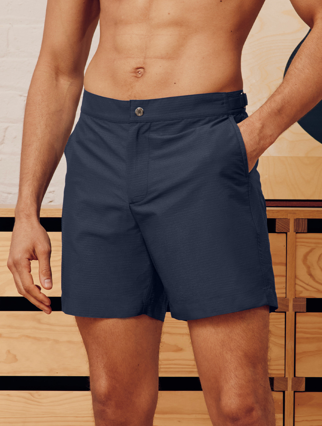 MICRO JACQUARD RIO TAILORED SWIM SHORTS