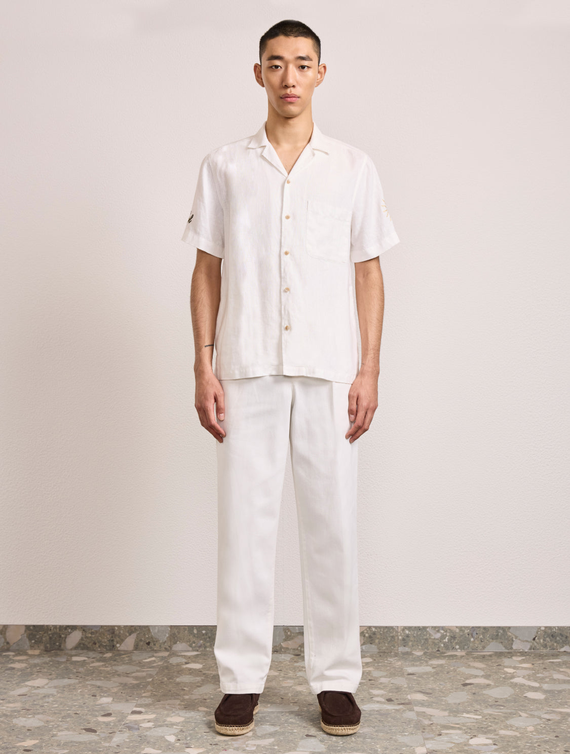 ALVES EMBROIDERED LINEN SHIRT