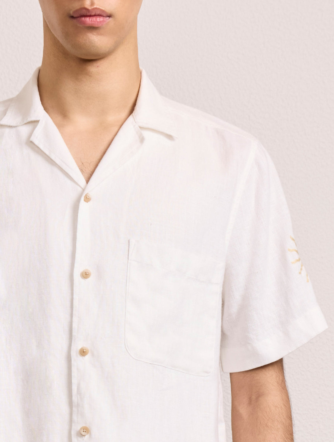 ALVES EMBROIDERED LINEN SHIRT