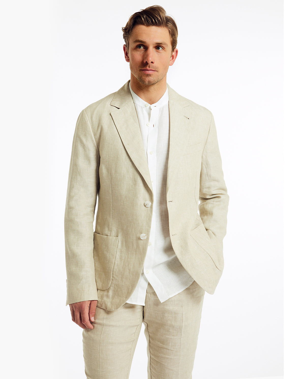 Linen unstructured outlet blazer