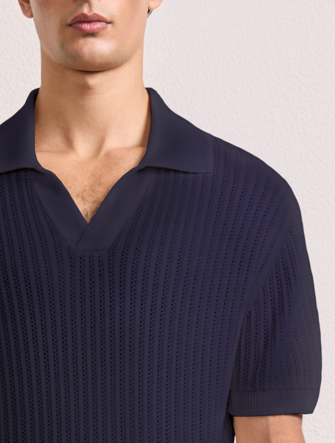 RINO CHAIN STITCH KNIT POLO