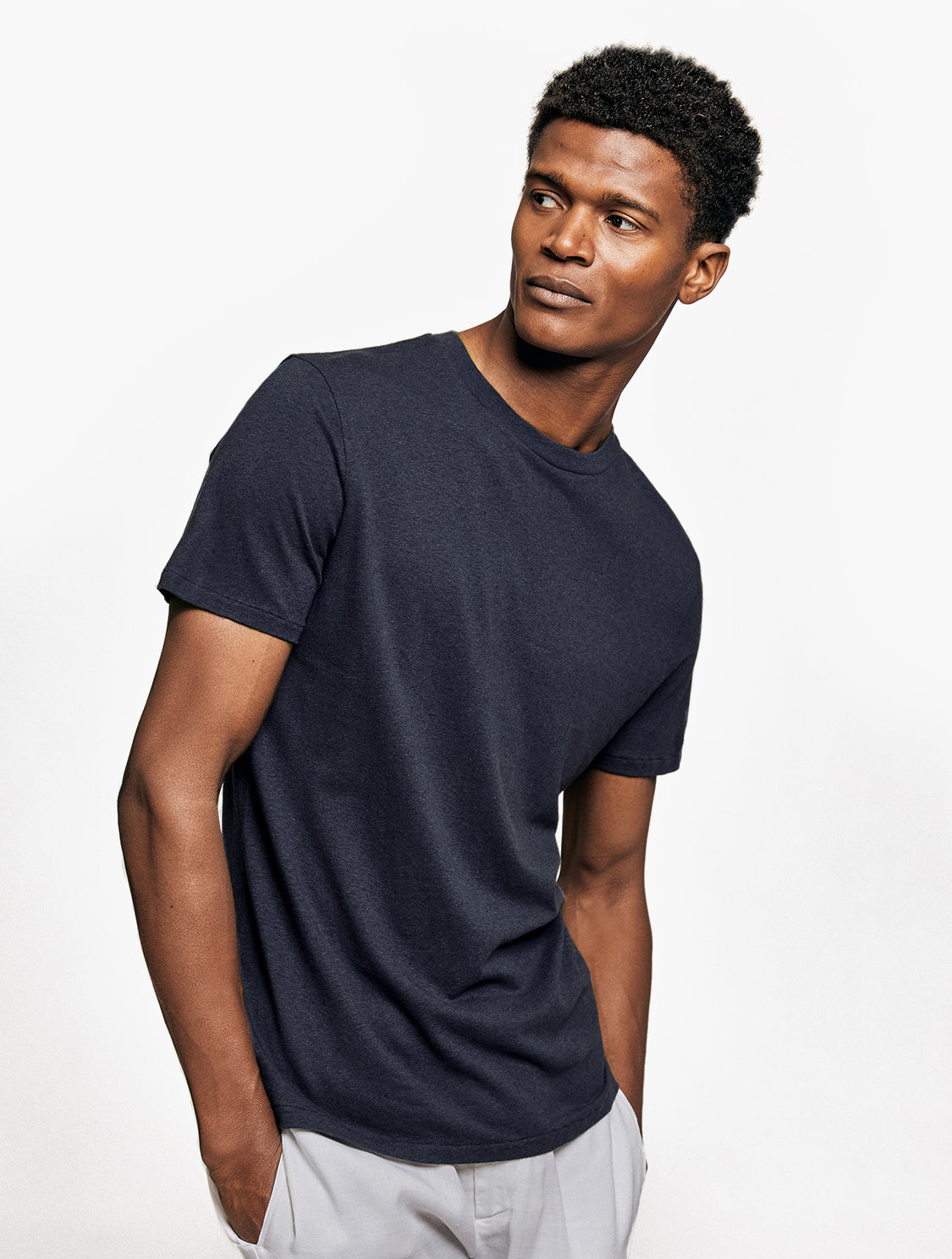 LUCIO LINEN-COTTON T-SHIRT